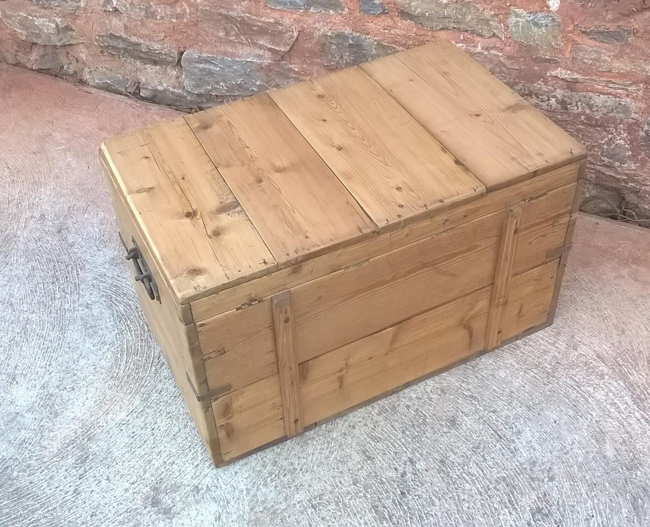 Vintage Pine Trunk / Blanket Box