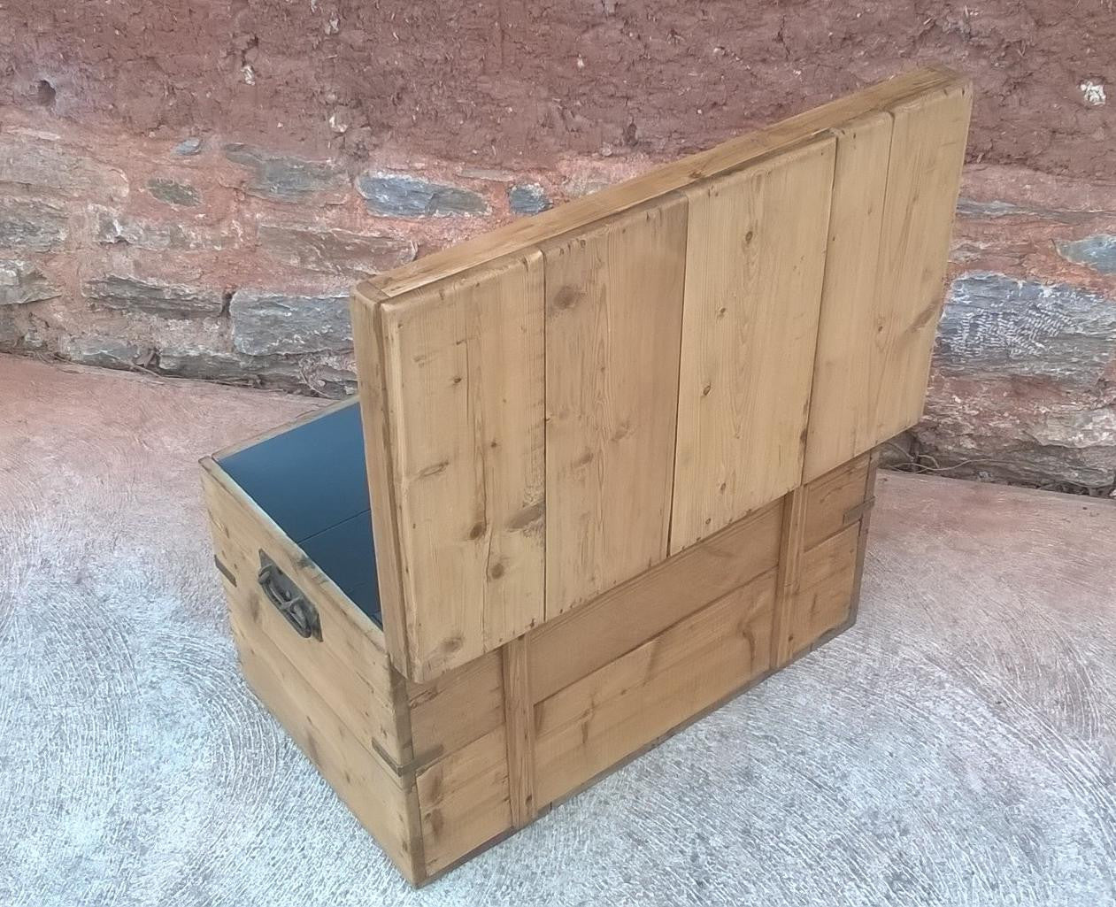Vintage Pine Trunk / Blanket Box