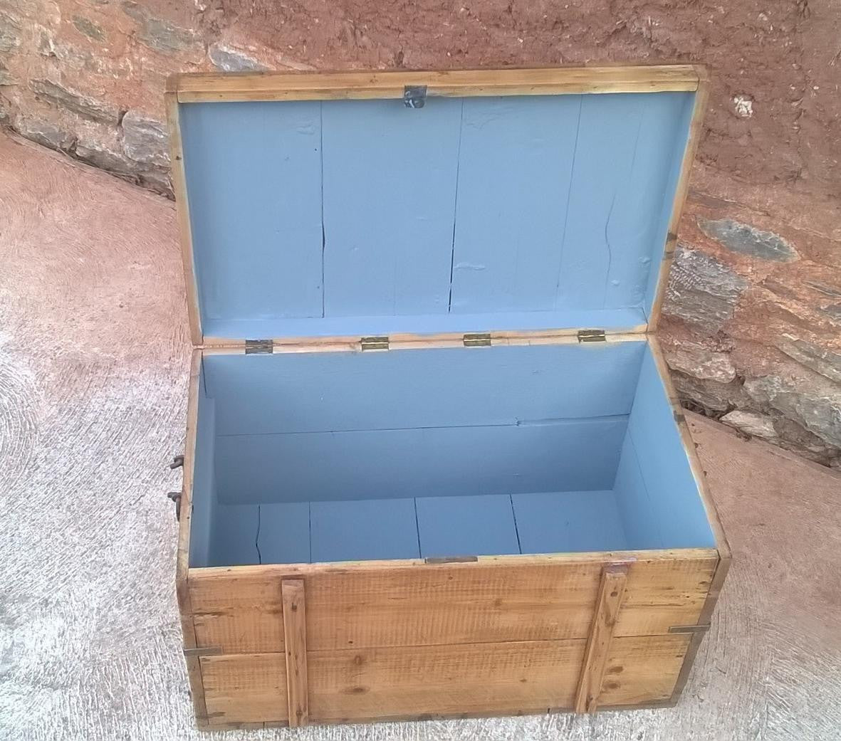 Vintage Pine Trunk / Blanket Box