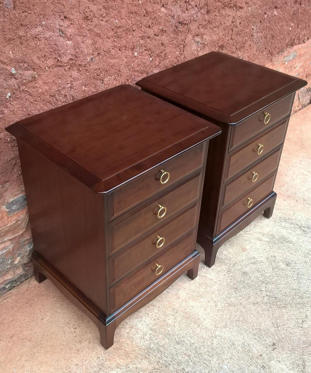 A Pair Of Vintage "Stag Minstrel" Bedside Chests