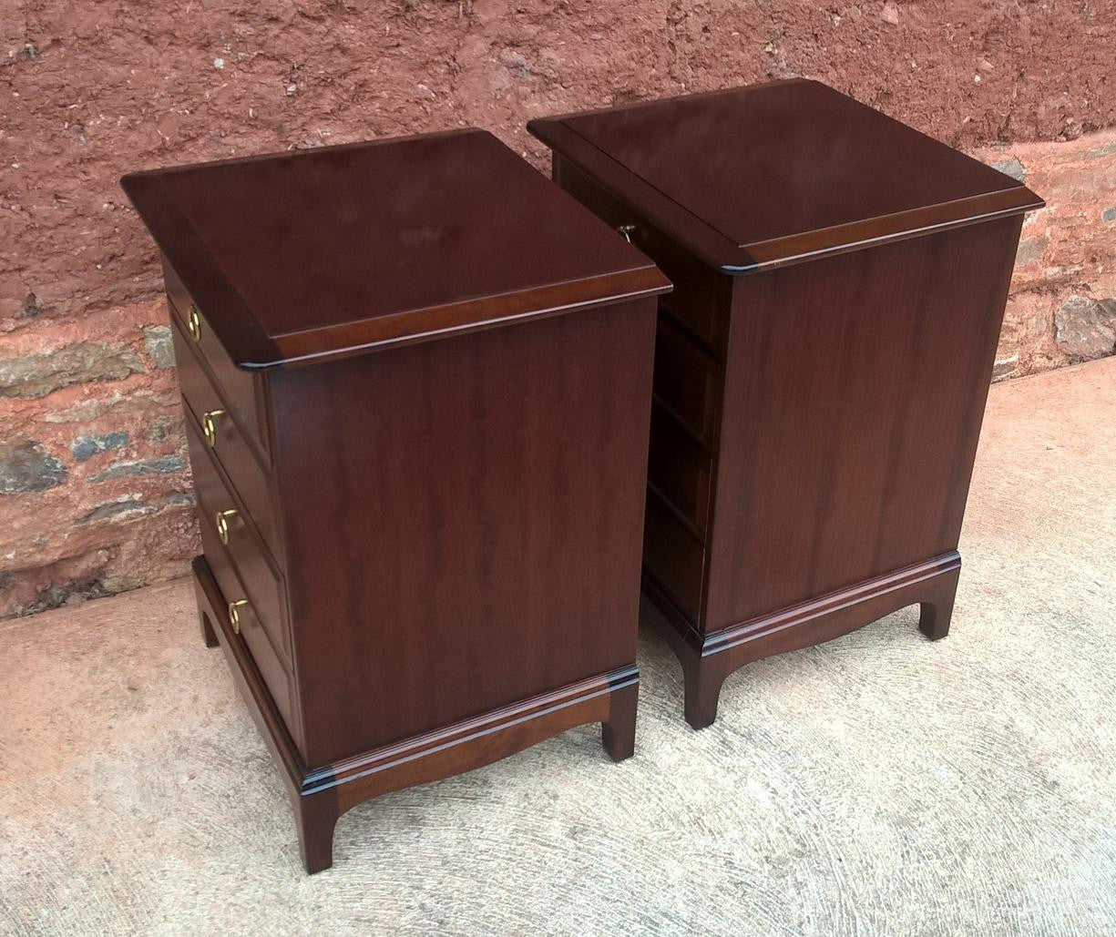 A Pair Of Vintage "Stag Minstrel" Bedside Chests