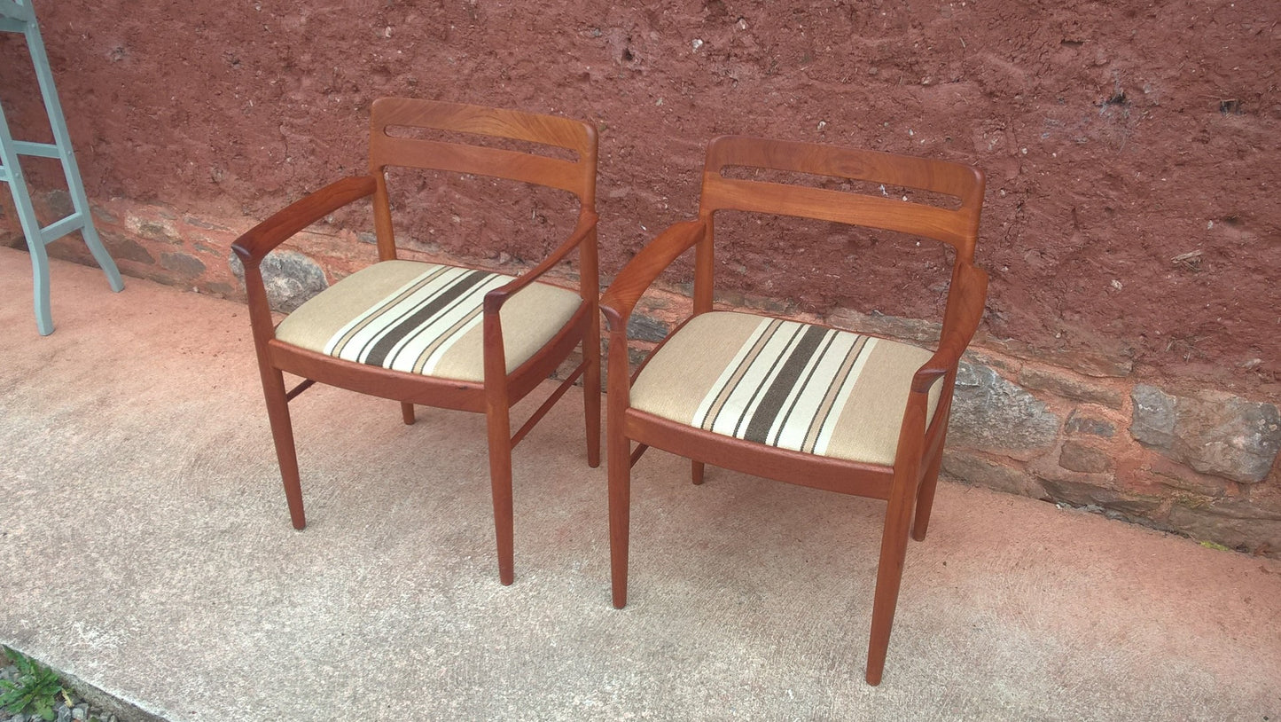 Pair Of Retro Danish Carver Chairs