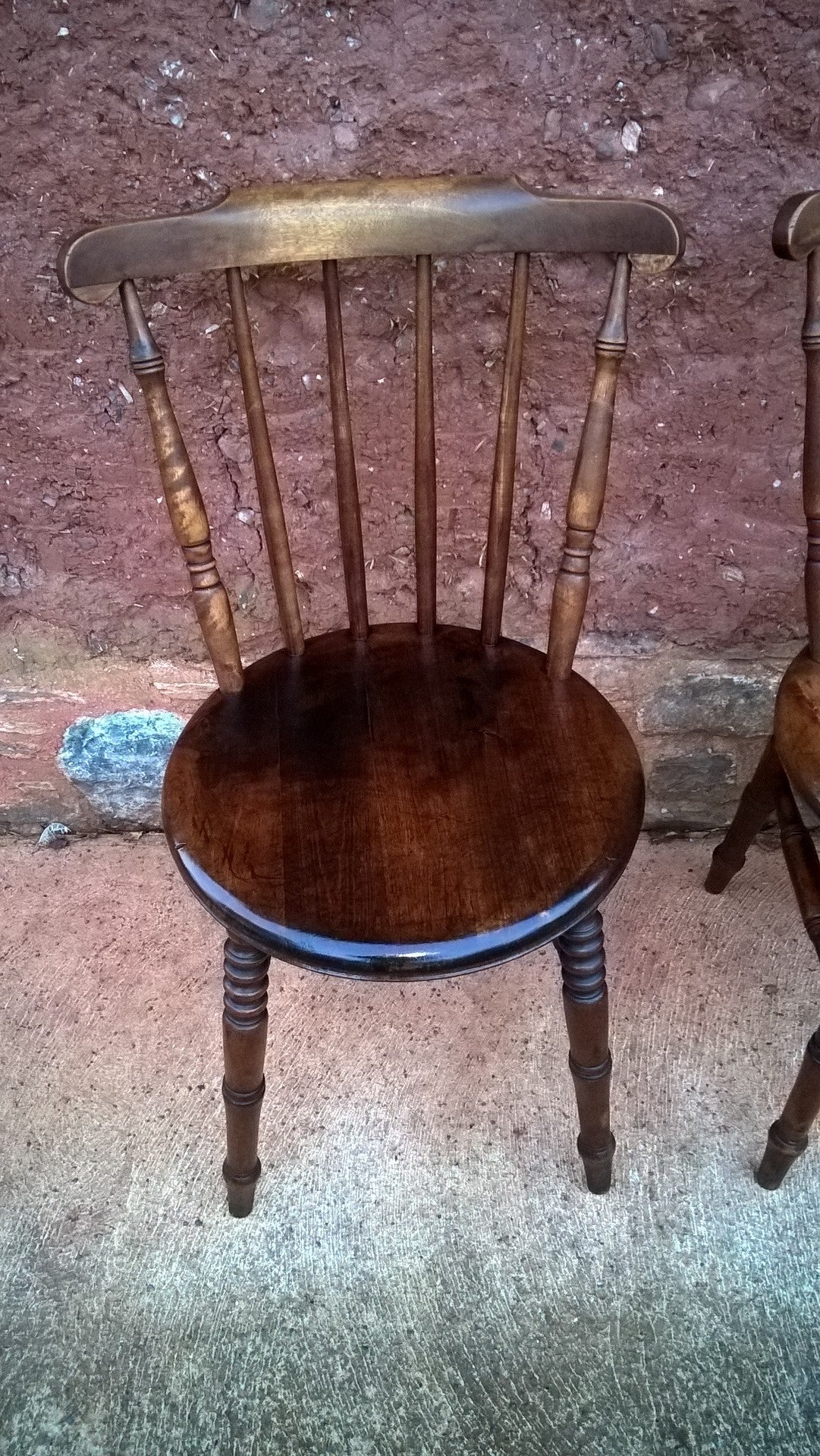 Set Of Four Antique Kitchen Chairs