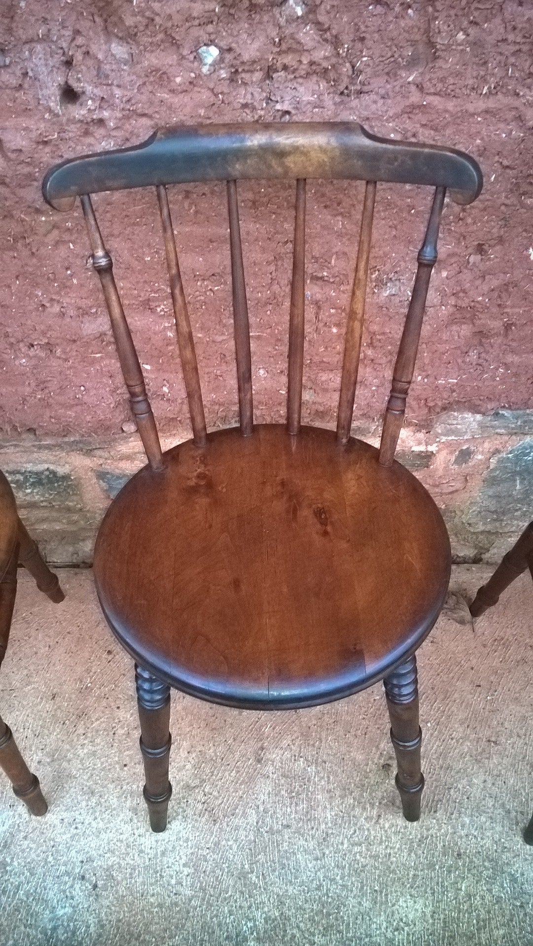 Set Of Four Antique Kitchen Chairs