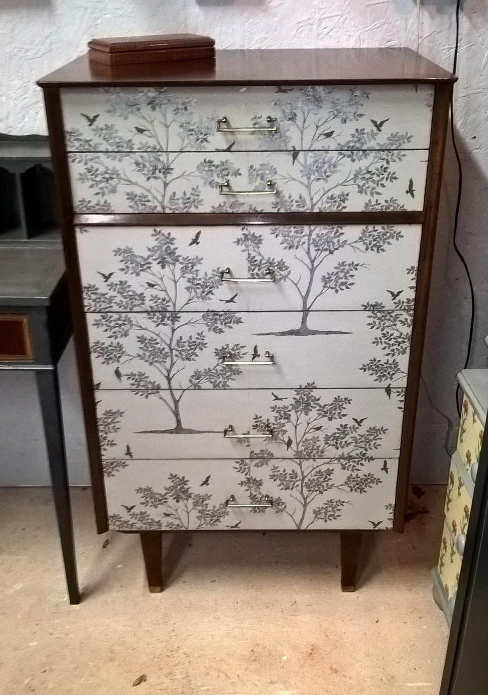 Upcycled Vintage Retro Chest Of Drawers
