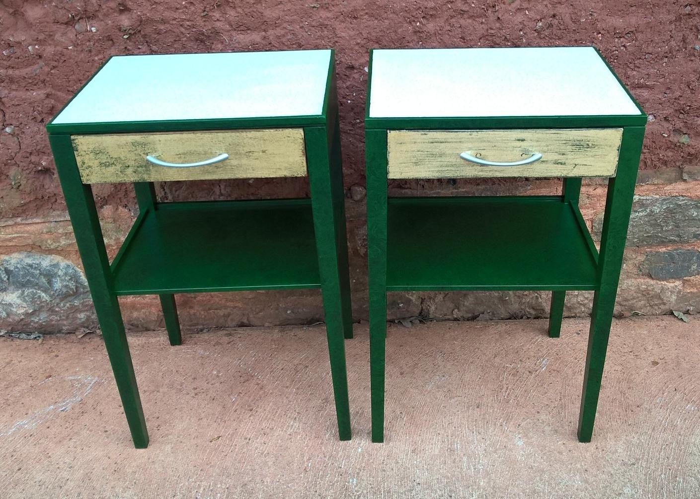 Pair Of Retro Bedside Tables or Lamp Tables