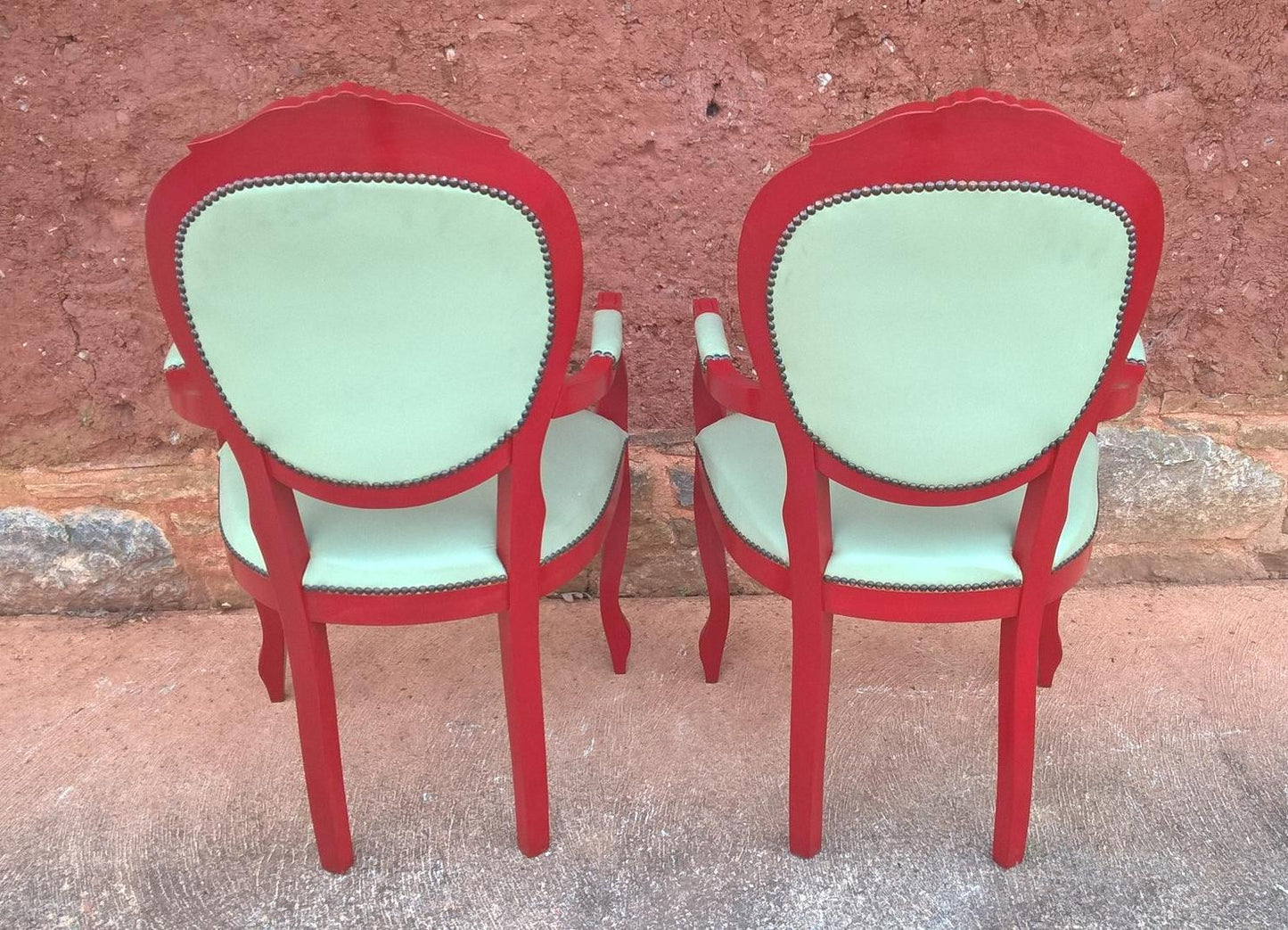 Pair Of French Style Armchairs / Carver Chairs
