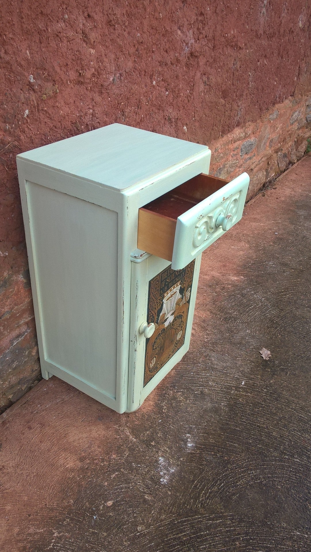 Beautifully  Upcycled Vintage Bedside Cabinet - Pot Cupboard - Lamp Table