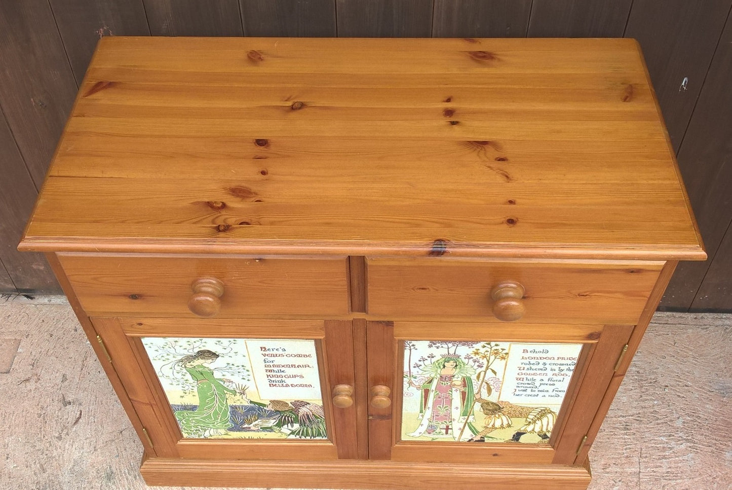 Vintage Pine Sideboard / Drinks Cabinet / Media Cabinet