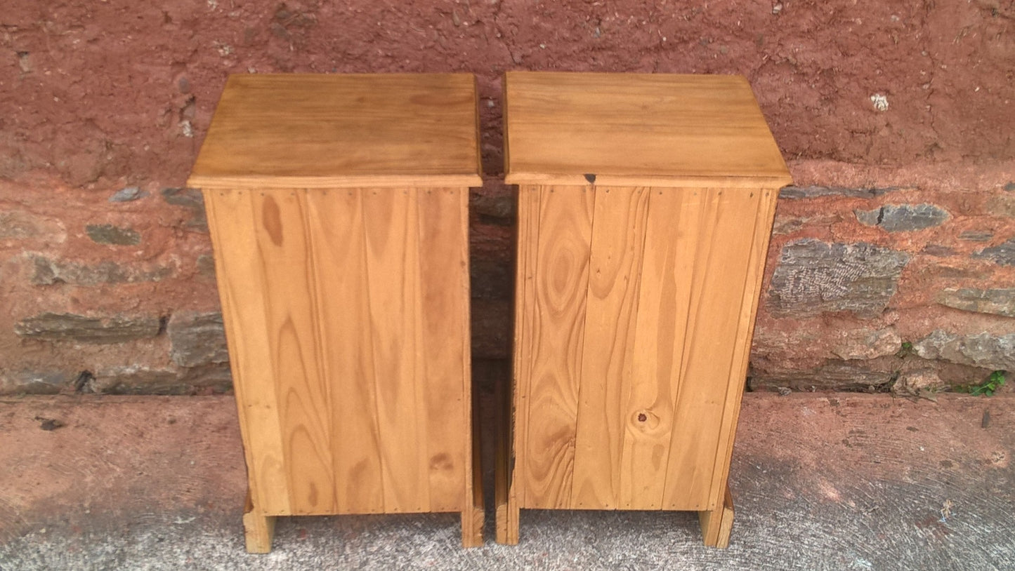 Bedside Cabinets, A Stunning Pair Of Pine Bedside Tables