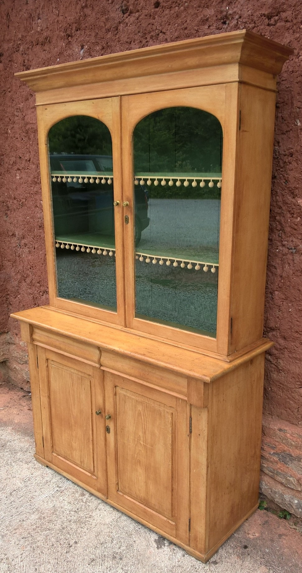 Gorgeous Antique Pine Glazed Dresser / Country Pine Bookcase