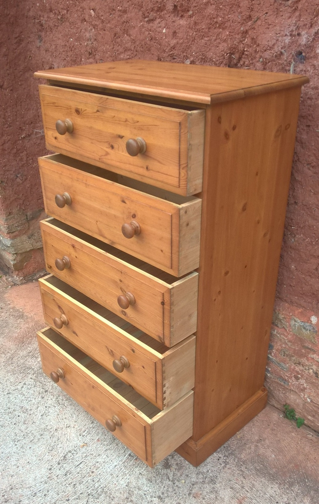 Good Quality Solid Pine Tallboy Chest Of Drawers
