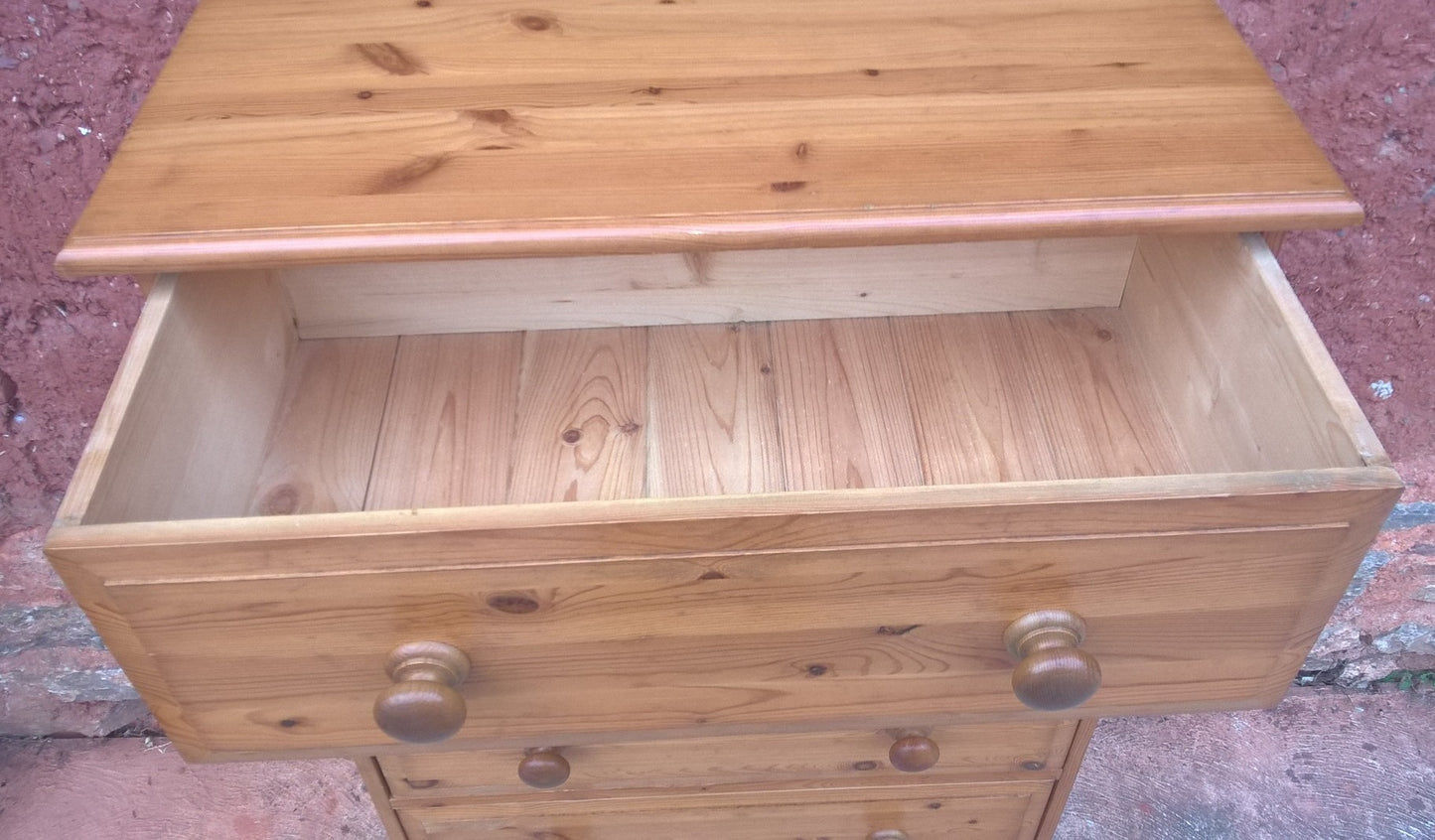 Good Quality Solid Pine Tallboy Chest Of Drawers
