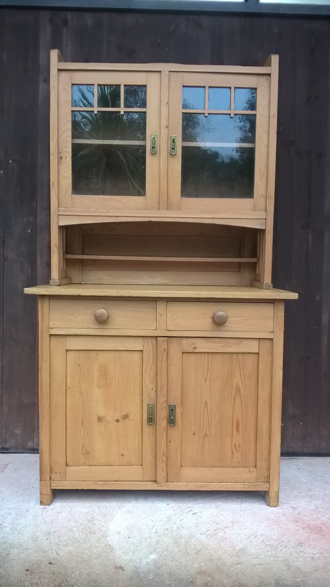 Vintage Stripped Pine Dresser / Vintage Pine Kitchen Cabinet