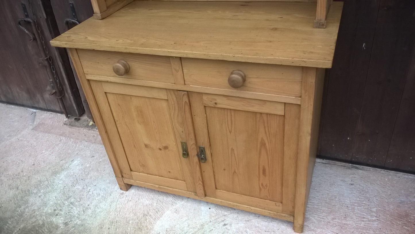 Vintage Stripped Pine Dresser / Vintage Pine Kitchen Cabinet