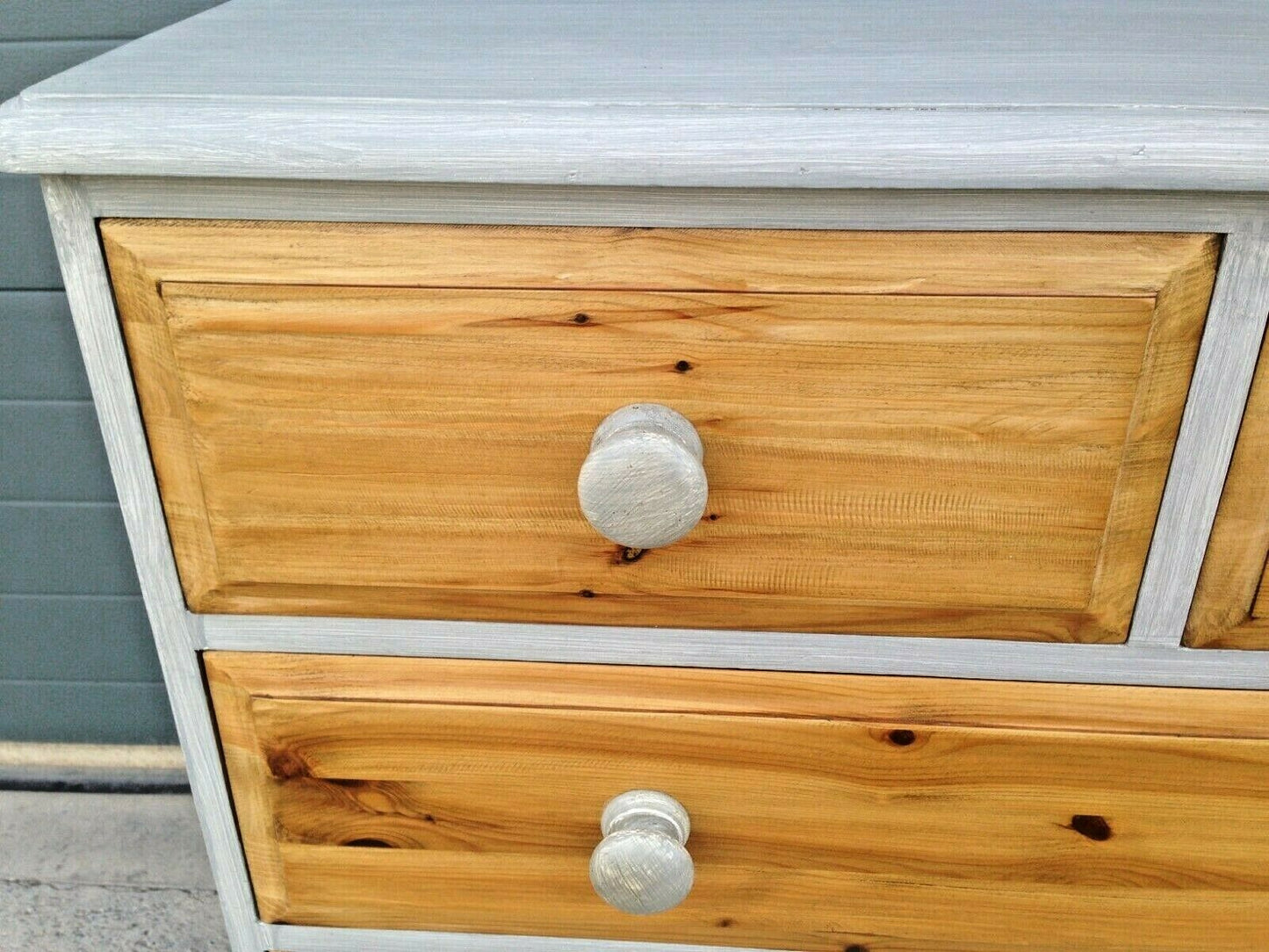 229.....Vintage Pine Chest / Rustic Pine Bank Of Drawers