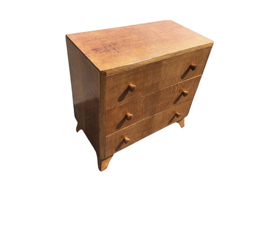 000913....Handsome Art Deco Style Oak Chest Of Drawers (sold )