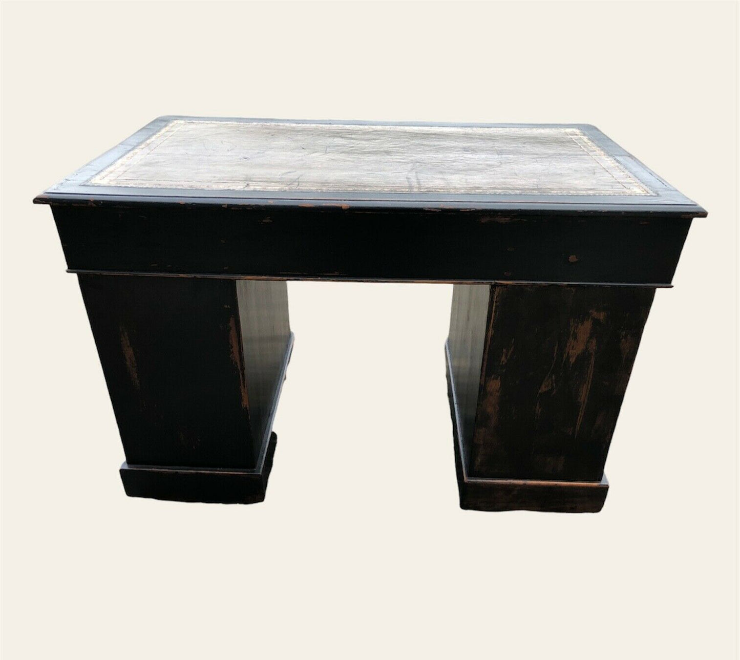 000957....Handsome Antique Pedestal Desk ( sold )