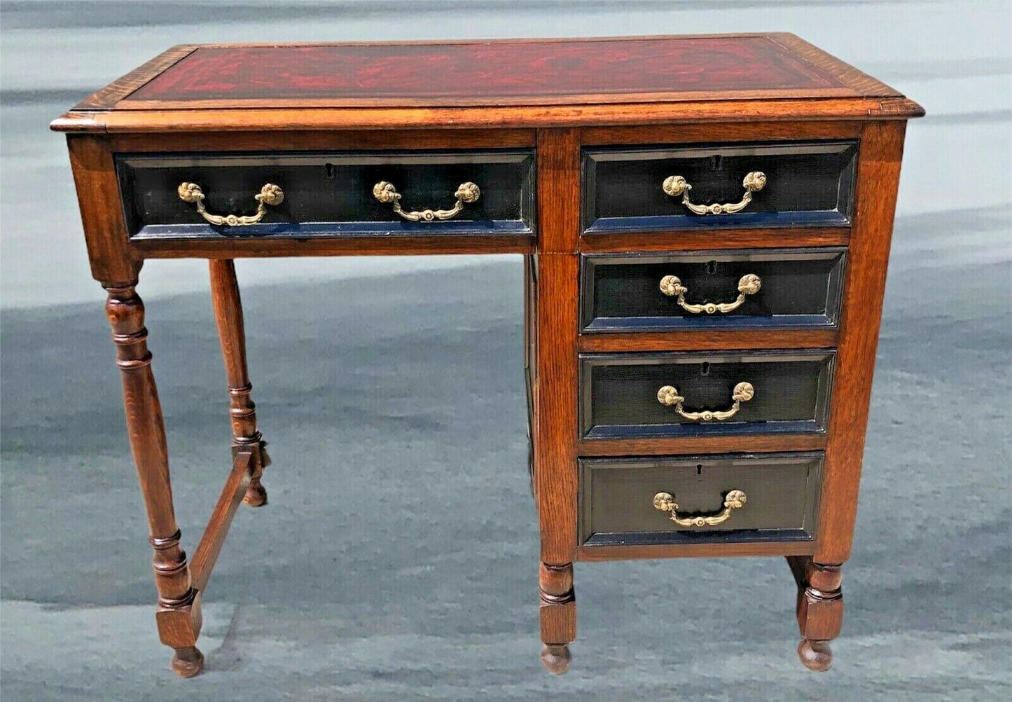 Antique Oak Single Pedestal Desk ( SOLD )