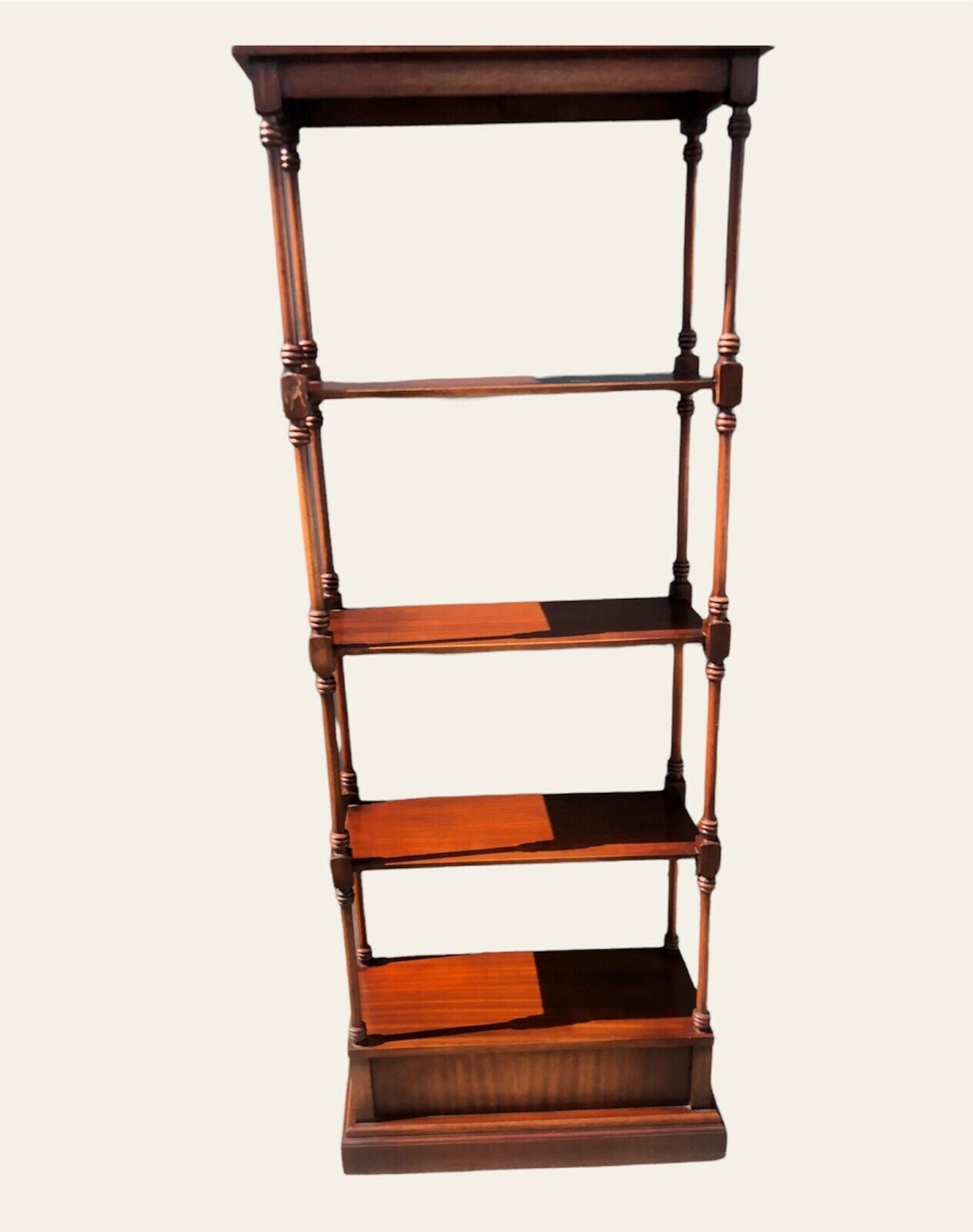 000975.....Vintage Reprodux Mahogany Shelving Unit With Drawer ( sold ...
