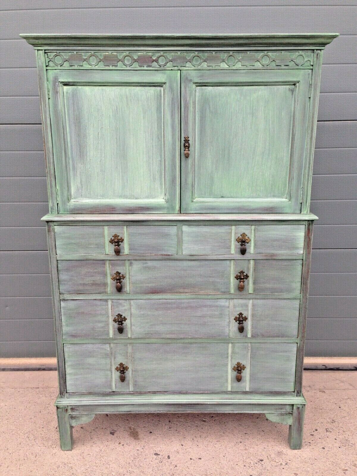 Stunning Waring And Gillows Cabinet On Chest / Make A Great Drinks Cabinet ( SOLD)