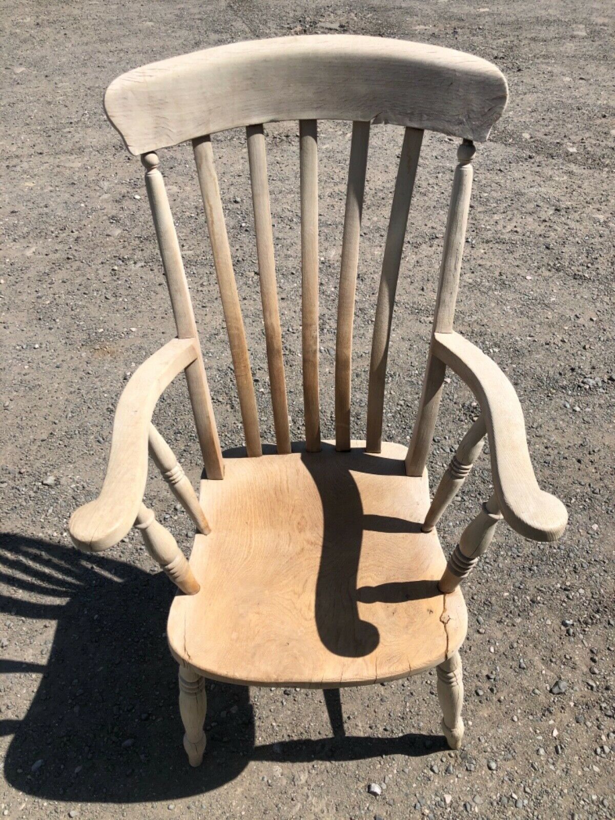 Antique Bleached Farmhouse Windsor Armchair ( SOLD )