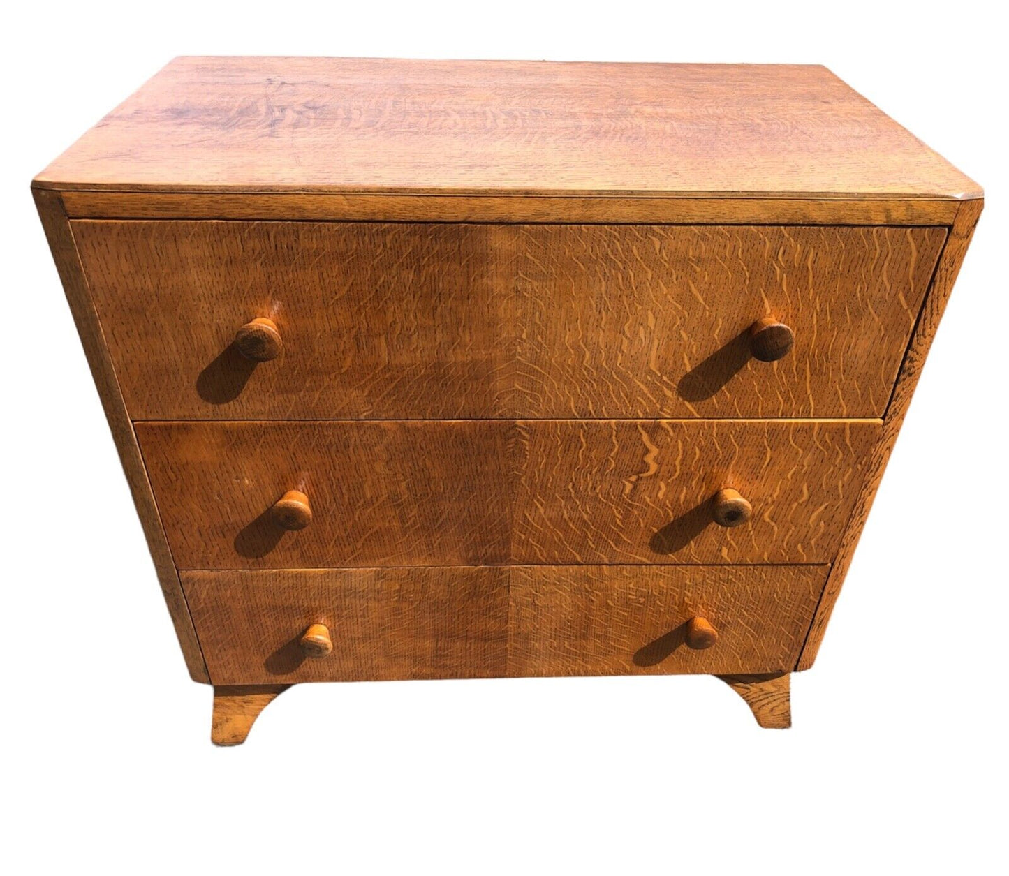 000913....Handsome Art Deco Style Oak Chest Of Drawers (sold )