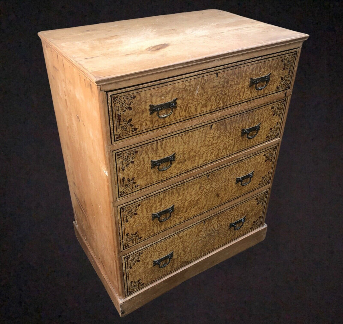 Handsome Edwardian Aesthetic Pine Chest Of Drawer ( SOLD )