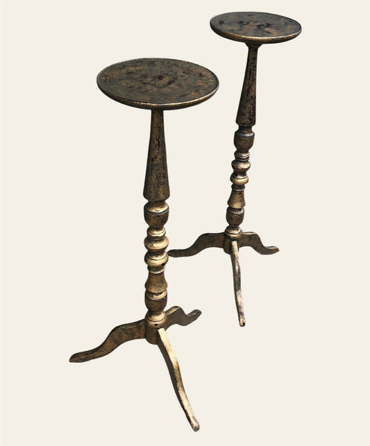 000958....A Pair Of Handsome Vintage Torcheres / Plant Stands ( sold )