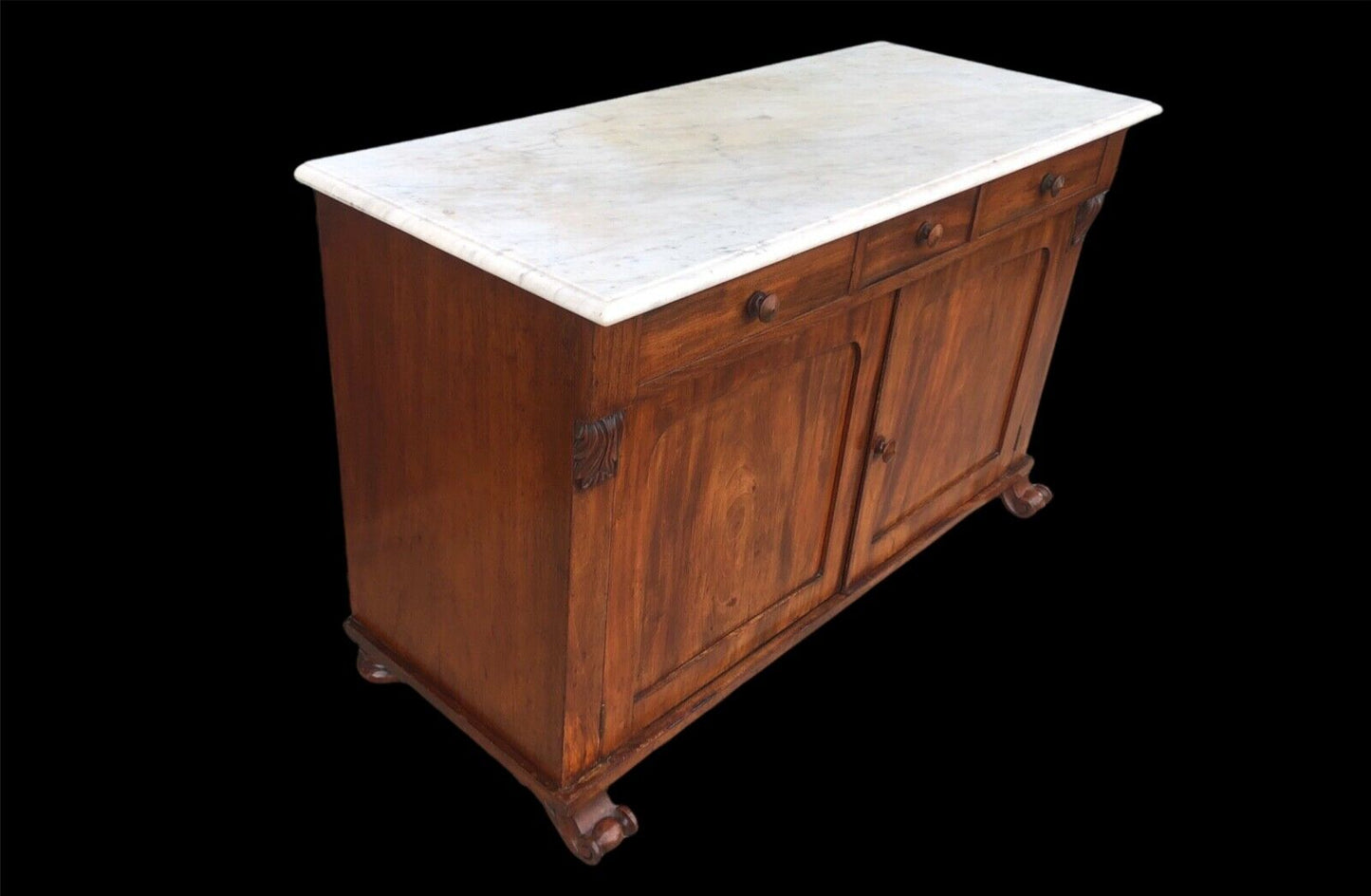 000978.....Handsome Antique Flame Mahogany Washstand / Sideboard ( sold )