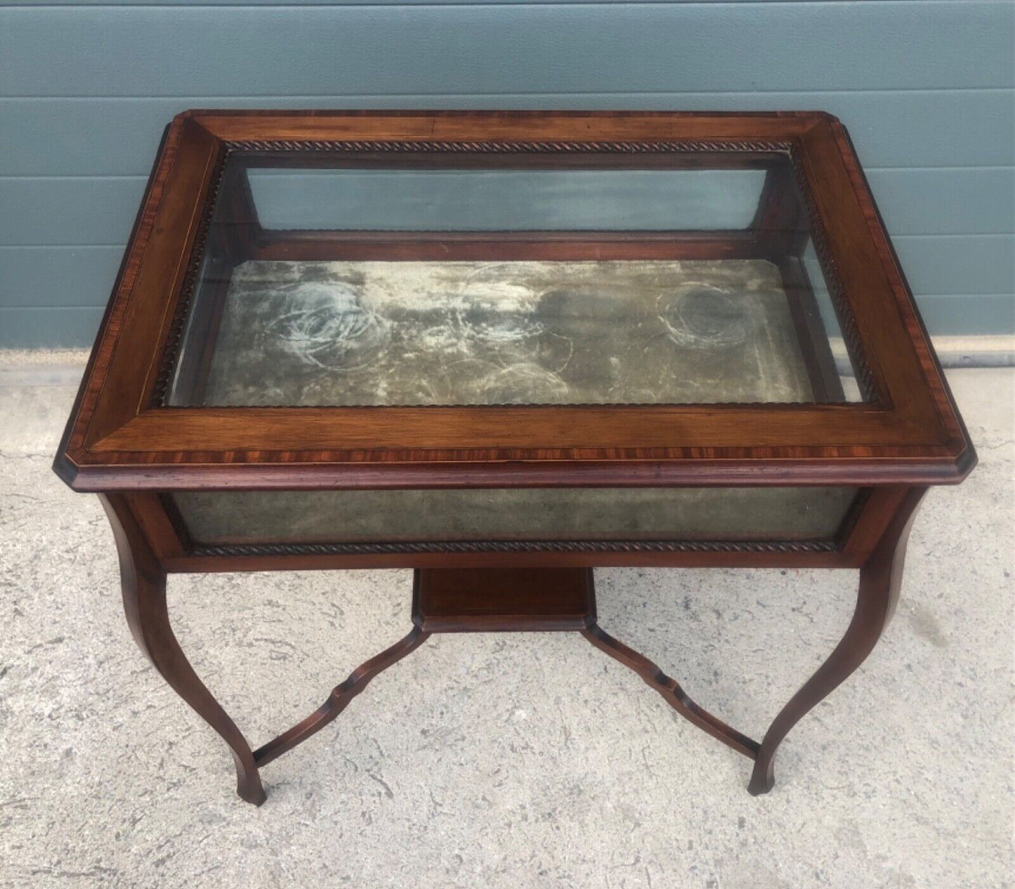 000928....Antique Bijouterie Table, Display Case ( sold )