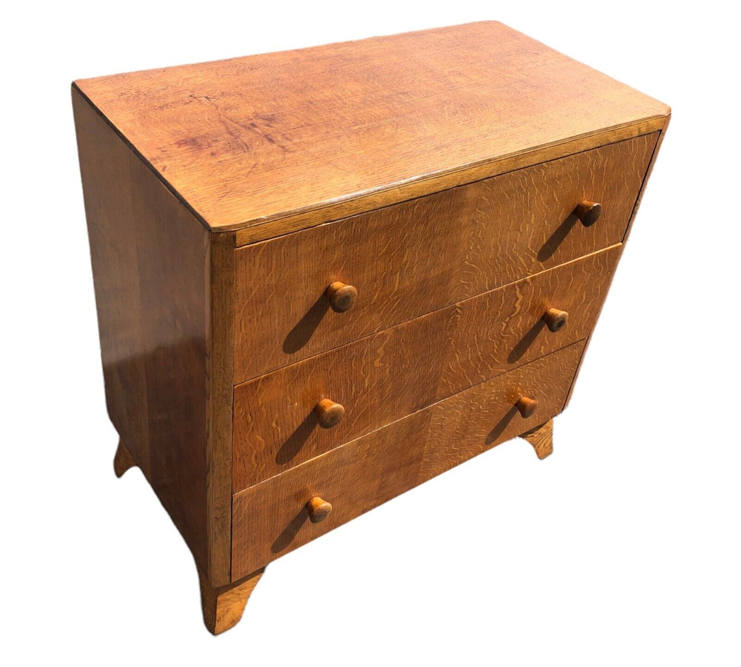 000913....Handsome Art Deco Style Oak Chest Of Drawers (sold )