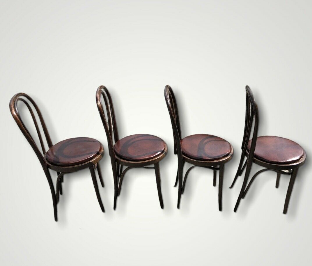 A Set Of Four Vintage Bentwood Chairs ( SOLD )