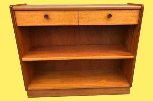 Retro Teak Low Bookcase By Parker Knoll ( SOLD )