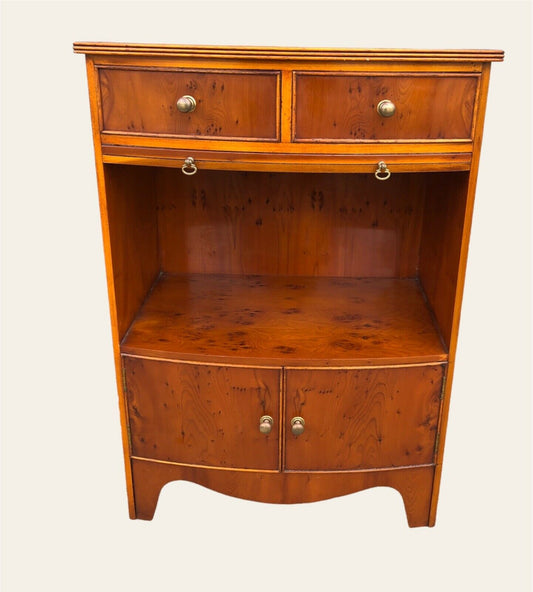 000956....Vintage Yew Wood Reprodux Side Cabinet (sold )