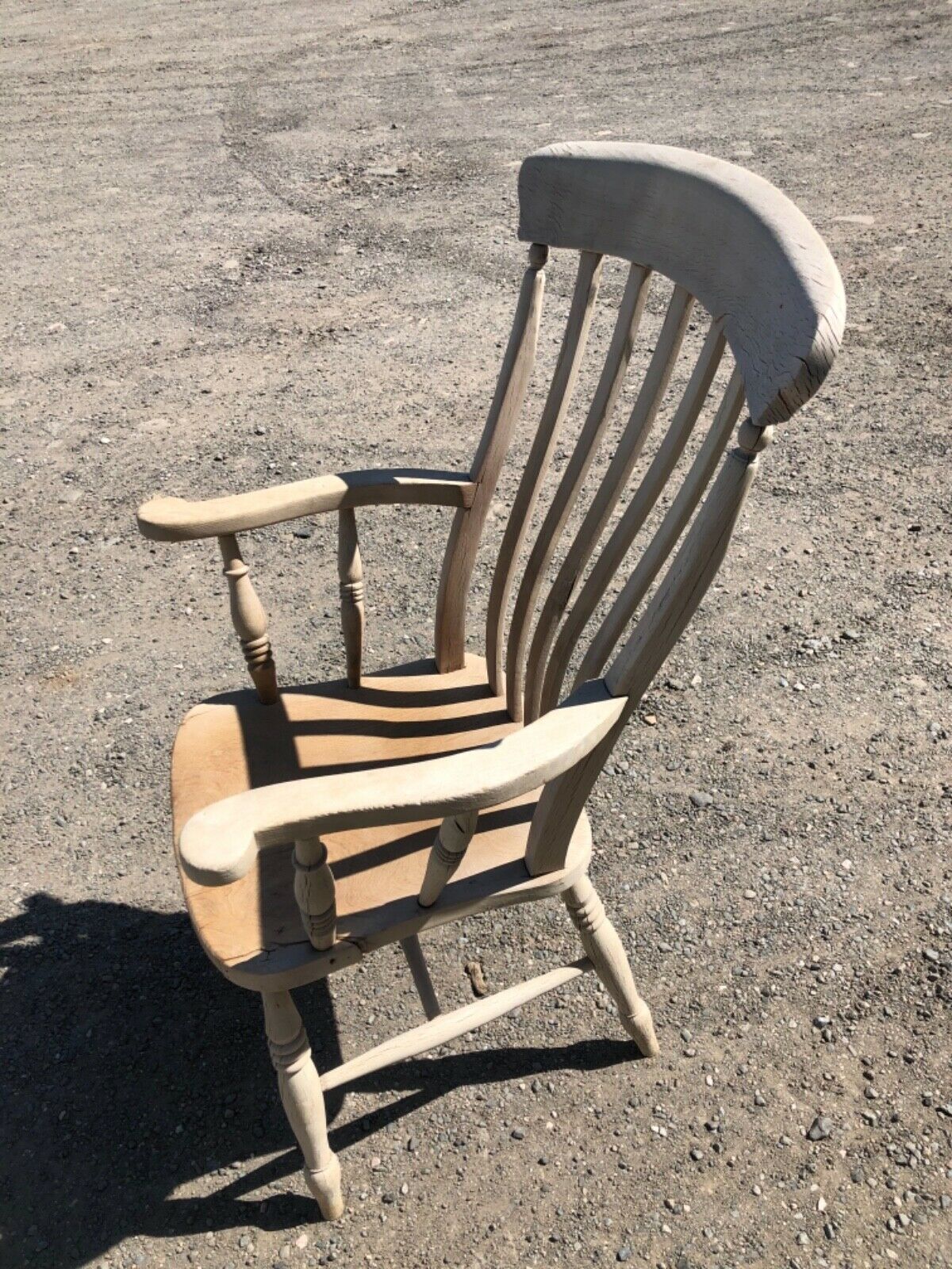 Antique Bleached Farmhouse Windsor Armchair ( SOLD )