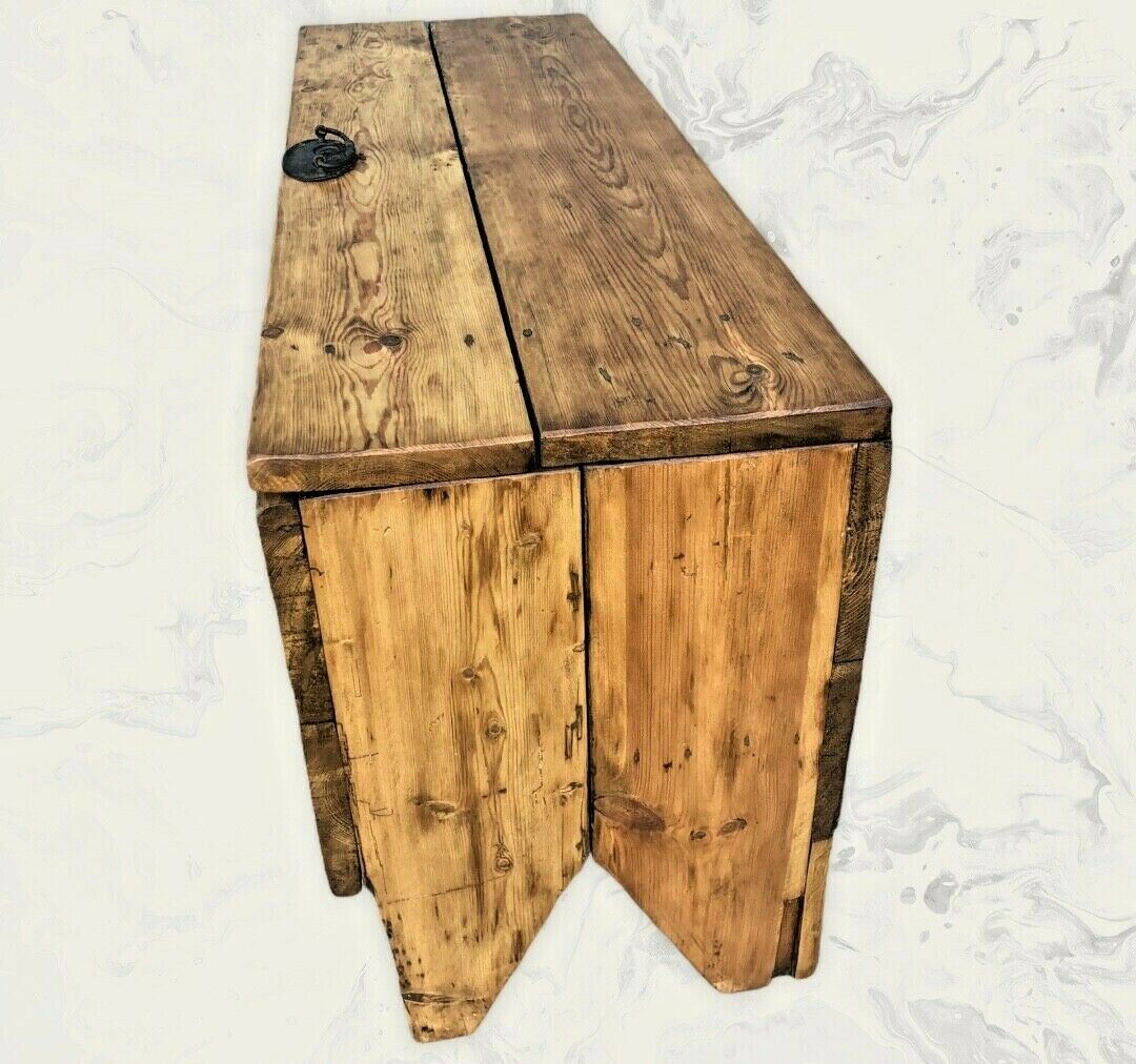Antique Rustic Pine Coffer / Old Storage Chest ( SOLD )