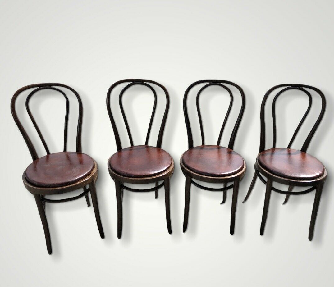 A Set Of Four Vintage Bentwood Chairs ( SOLD )