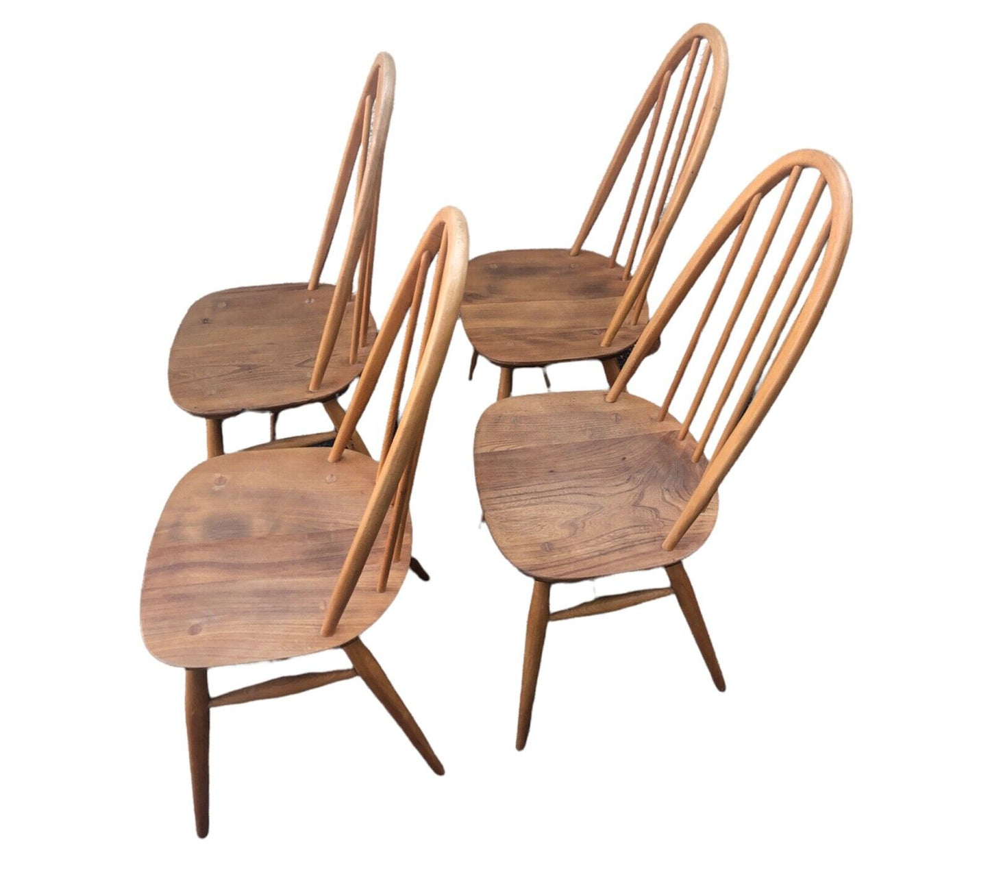 000919.....Handsome Set Of 4 Ercol Quaker Chairs ( sold )