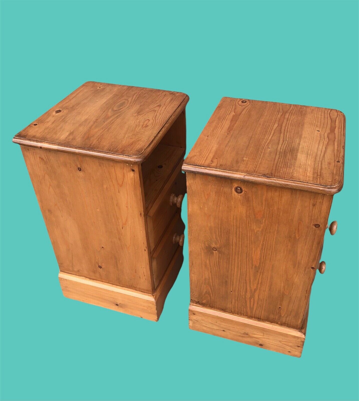 000998......A Pair Of Good Quality Pine Bedside Tables ( sold )