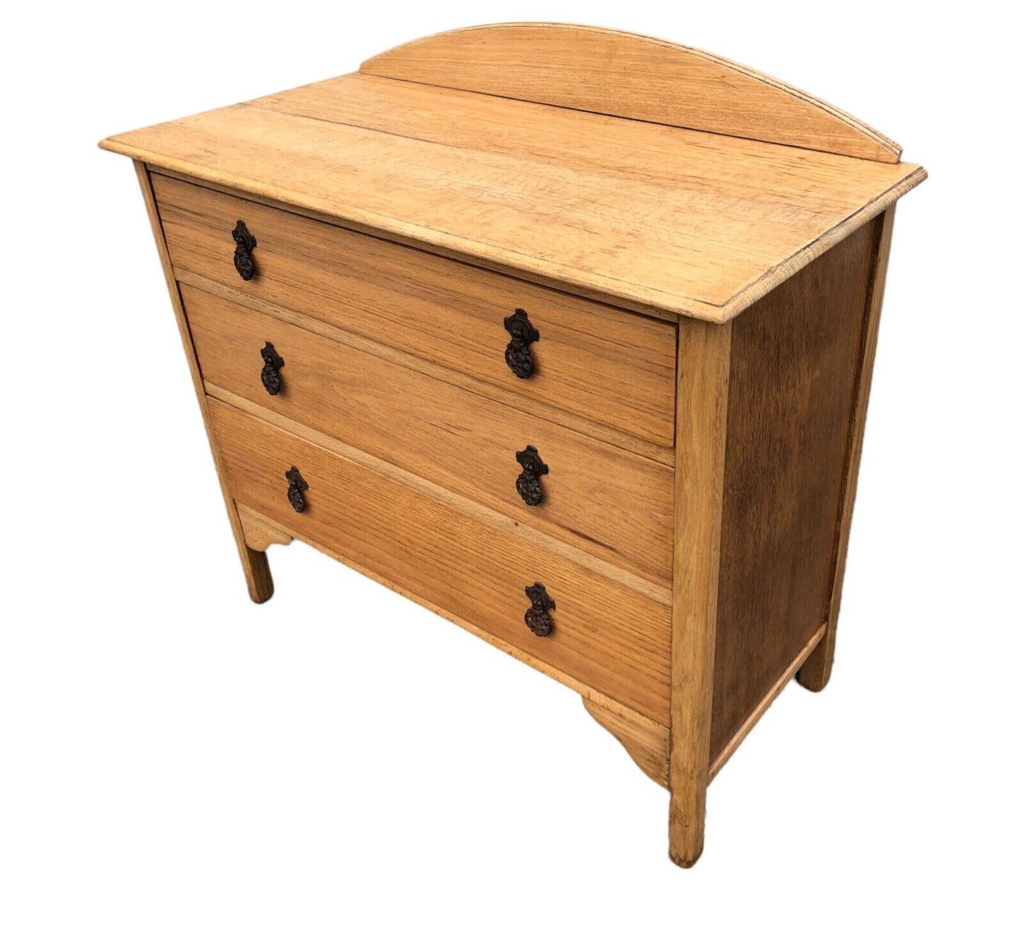 000926....Handsome Vintage Stripped Oak Chest Of Drawers ( sold )