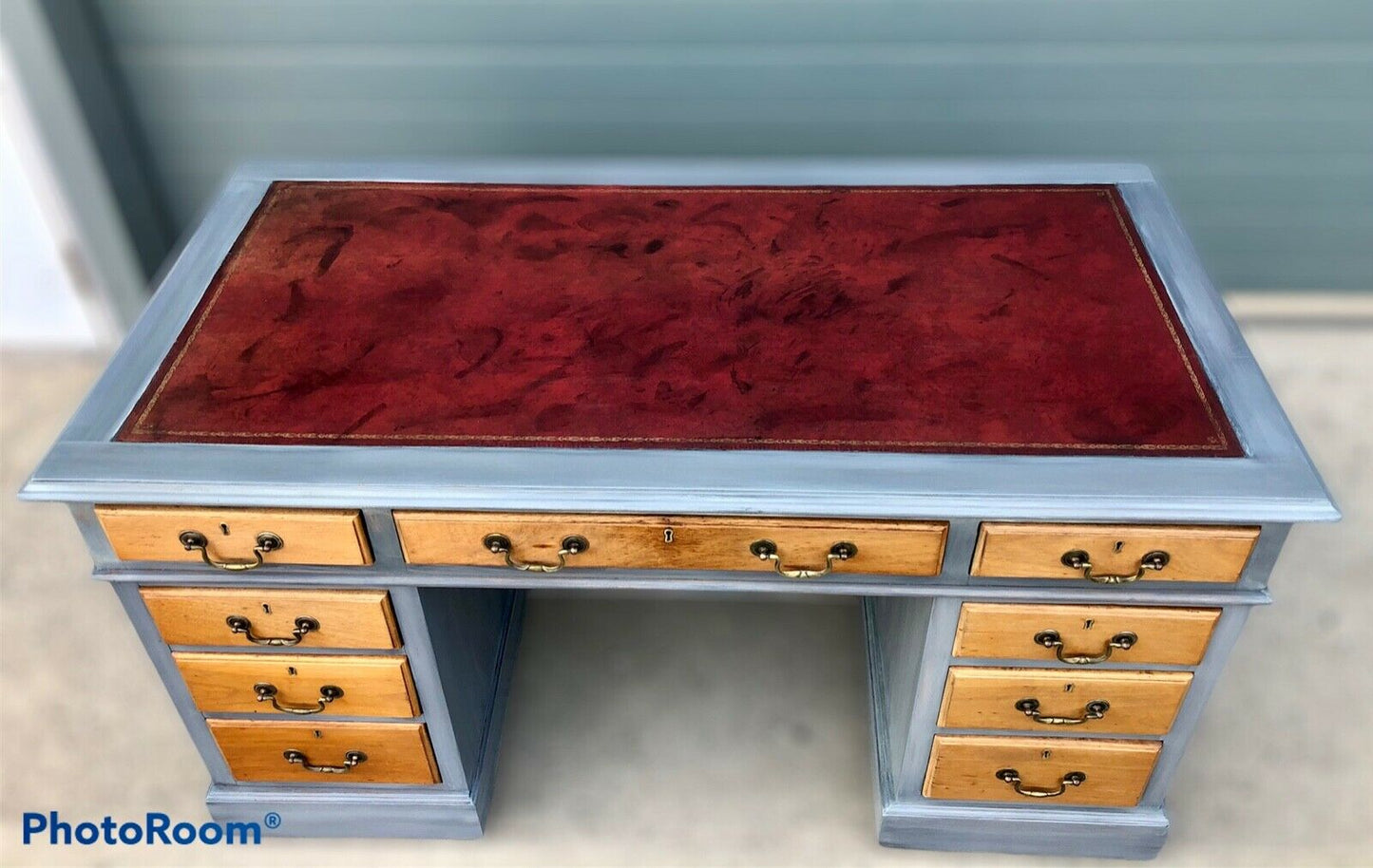 Handsome Vintage Mahogany Pedestal Desk ( SOLD )