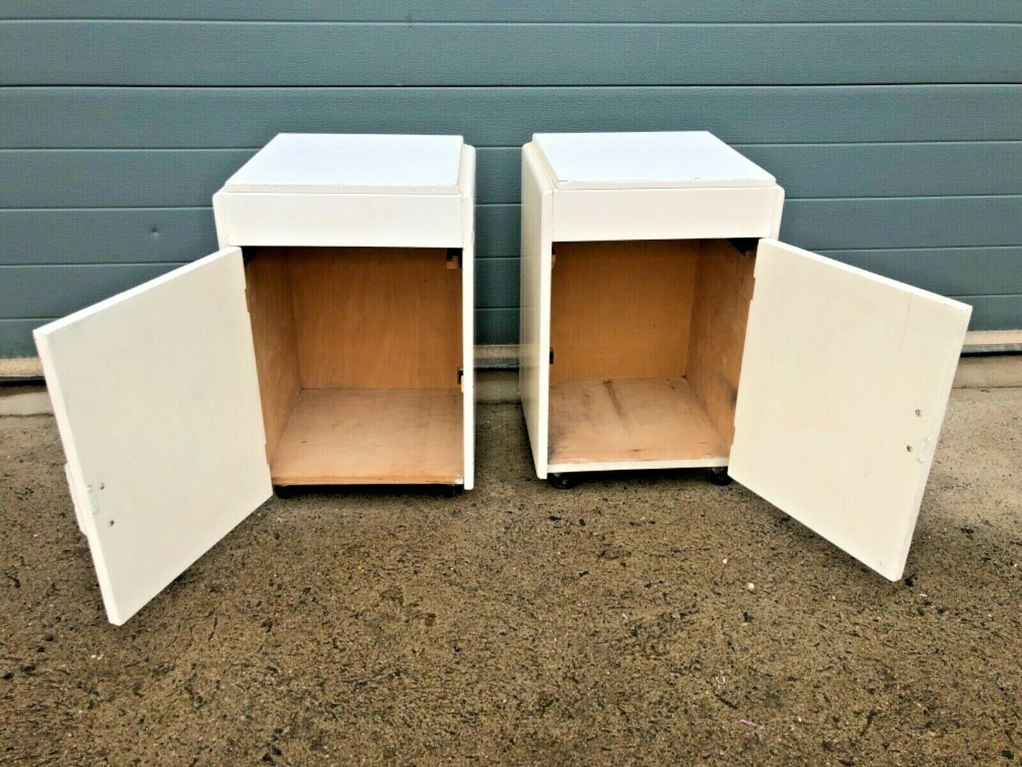 000996.....Unique Funky Pair Of Upcycled Bedside Cabinets / Bedside Lamp Tables