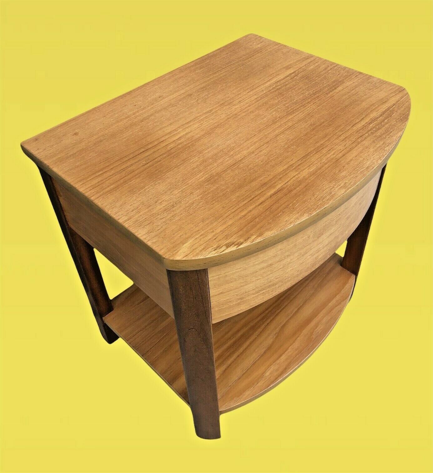 014.....Retro Light Teak Bedside Lamp Table ( sold )