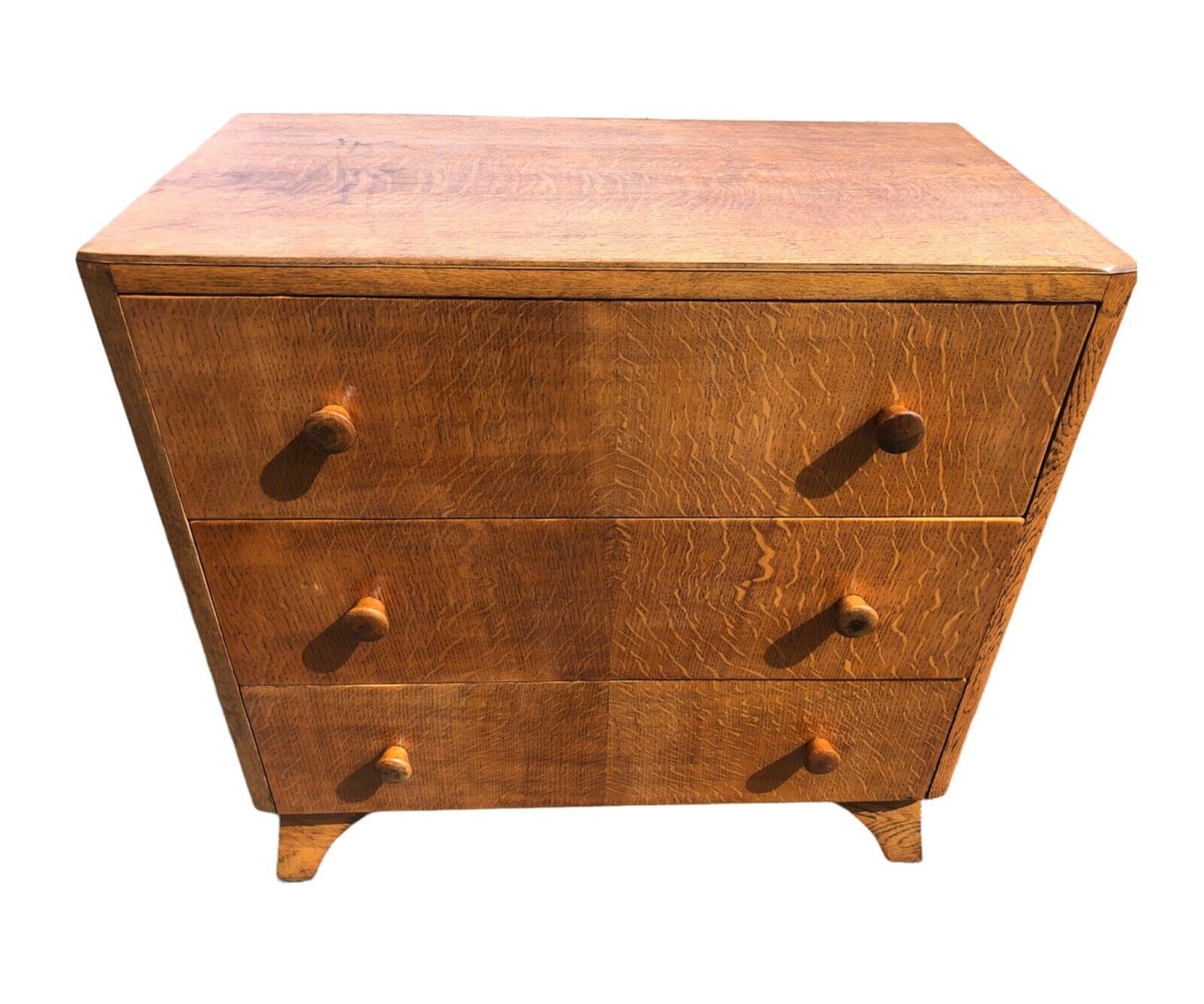 000913....Handsome Art Deco Style Oak Chest Of Drawers (sold )