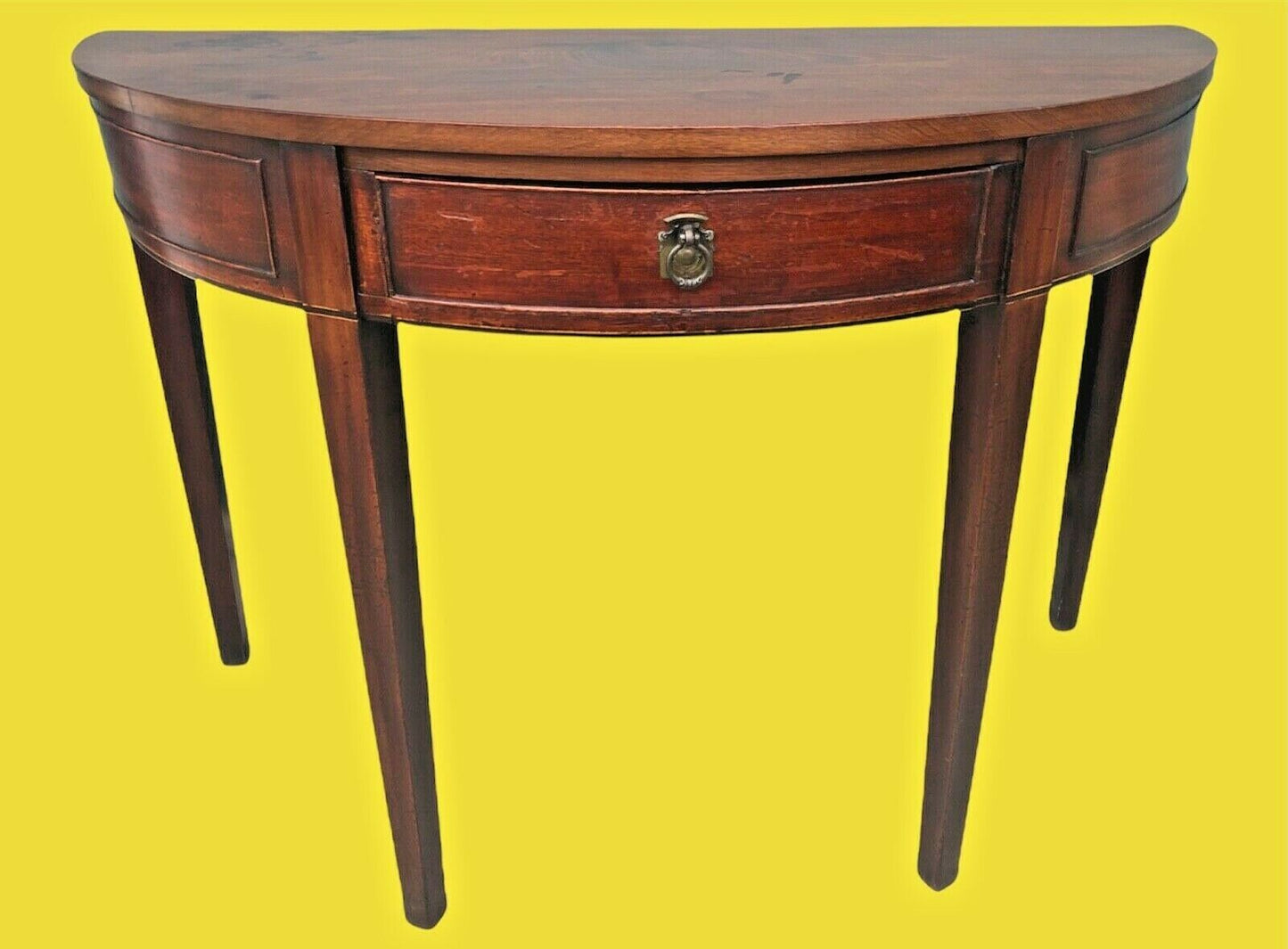 Handsome Antique Mahogany Demi Lune Hall / Side Table ( SOLD )