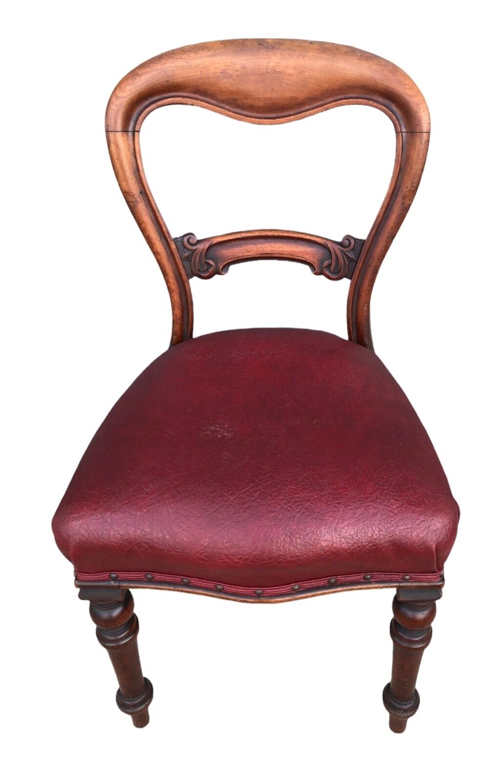 000933....Handsome Set Of Four Antique Mahogany Dining Chairs ( sold )