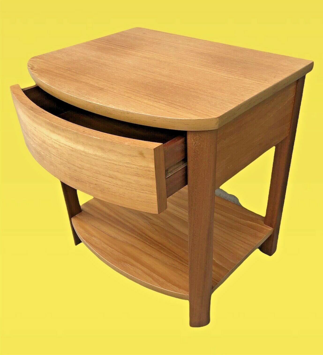 014.....Retro Light Teak Bedside Lamp Table ( sold )