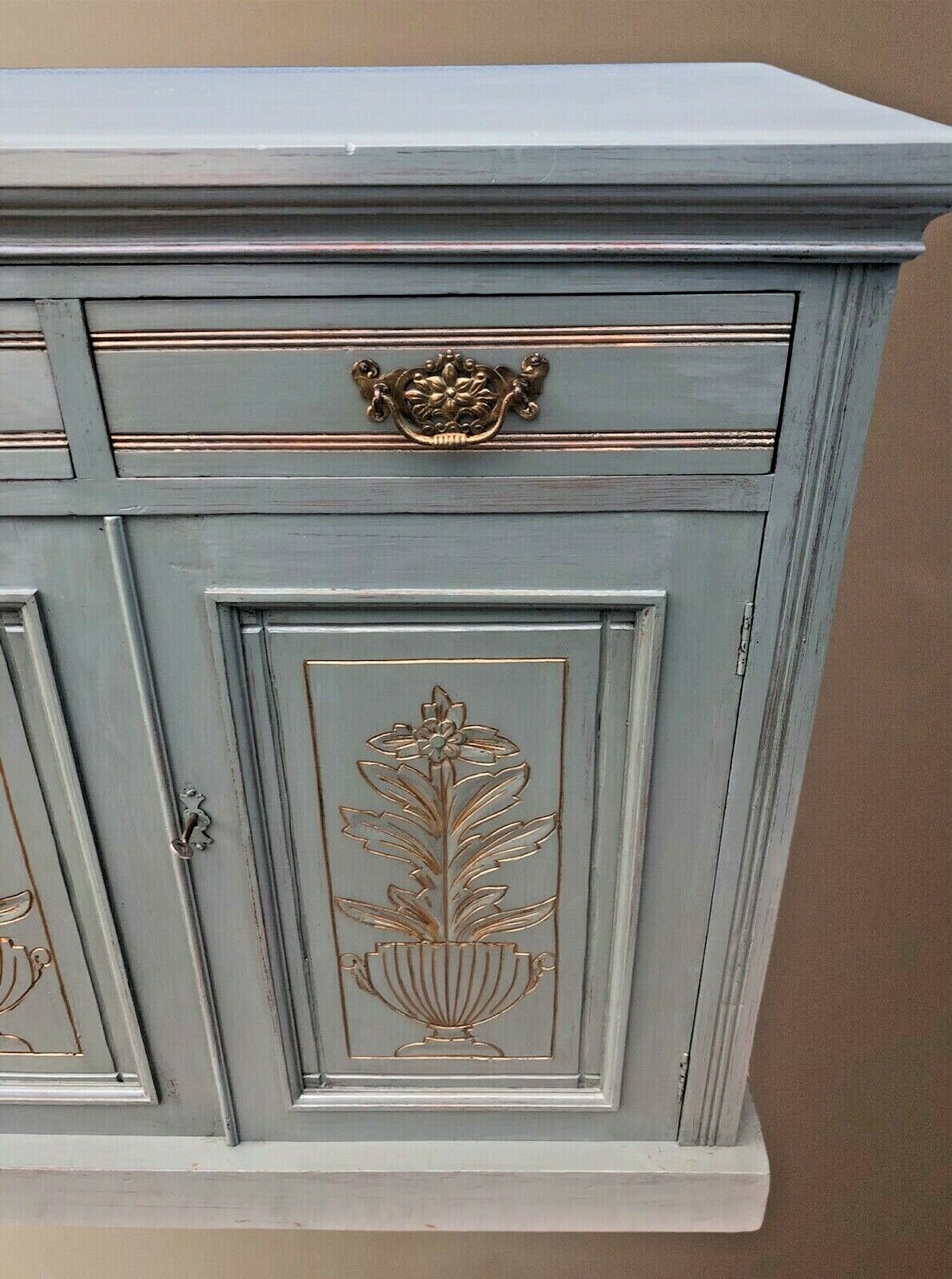 Edwardian Sideboard With Carved Decoration ( SOLD )