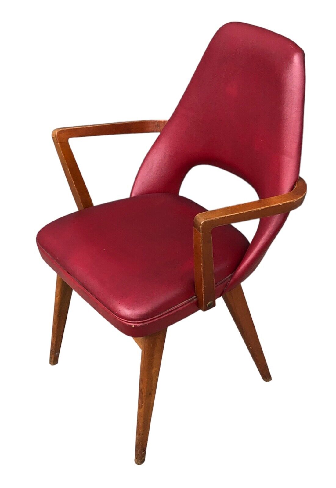 000907....Handsome Pair Of Ben Armchairs / Mid Century Modern Chairs ( sold )